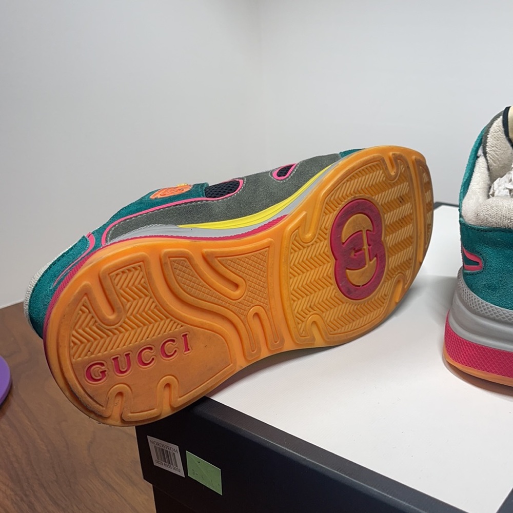 Gucci Green & Multi Colored Sneakers - Picture 5 of 6